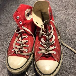 red converse size 8.5 good condition